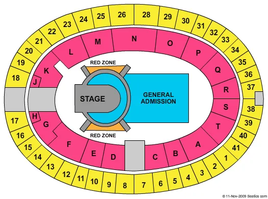 END STAGE Seating Map Seating Chart