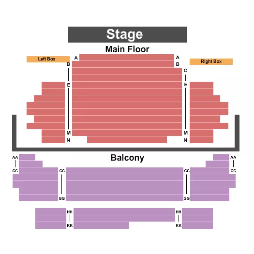ATHENS THEATRE FL END STAGE Seating Map Seating Chart