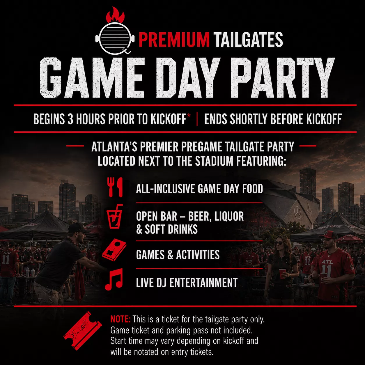 PREMIUM TAILGATE TENT ATL PREMIUM TAILGATE Seating Map Seating Chart