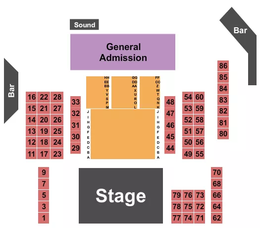ENDSTAGE RSV TABLES Seating Map Seating Chart