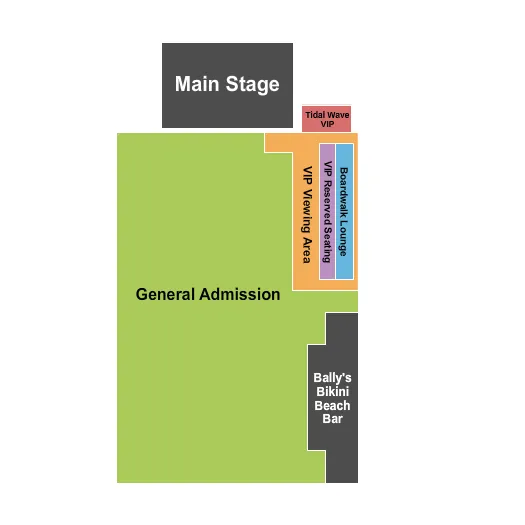 TIDAL WAVE Seating Map Seating Chart