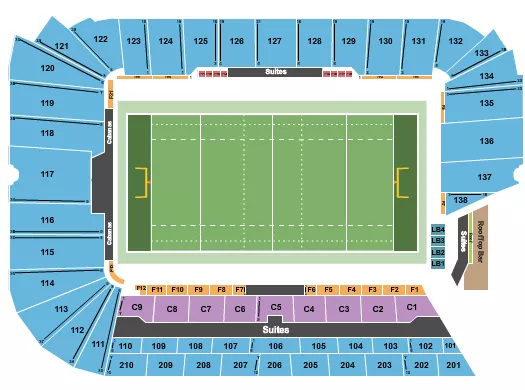 RUGBY Seating Map Seating Chart