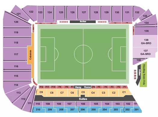 SOCCER 2 Seating Map Seating Chart