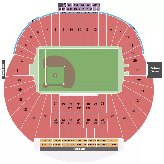 SAVANNAH BANANAS Seating Map Seating Chart