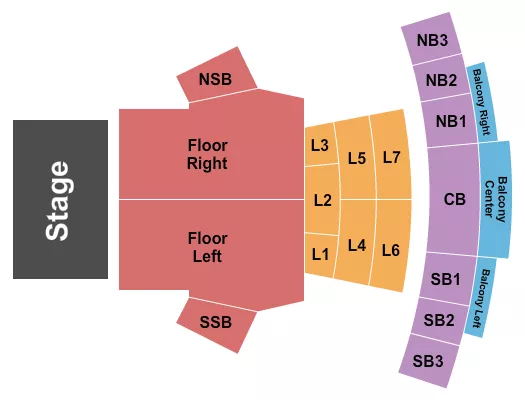 AVALON HOLLYWOOD ENDSTAGE 3 Seating Map Seating Chart