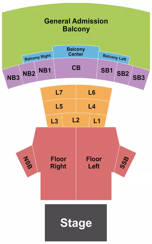 AVALON HOLLYWOOD ENDSTAGE 3 Seating Map Seating Chart