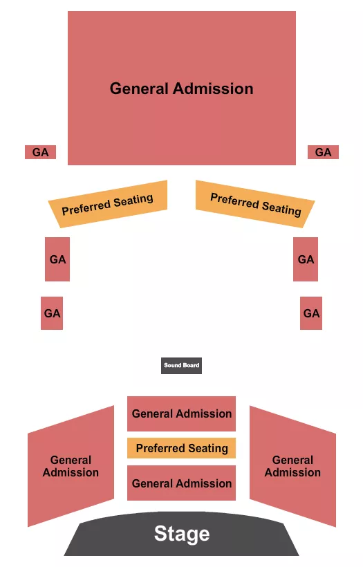 AVALON THEATRE MD ENDSTAGE GA PREFERRED Seating Map Seating Chart