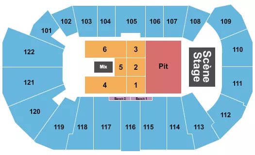 ENDSTAGE PIT 2 Seating Map Seating Chart