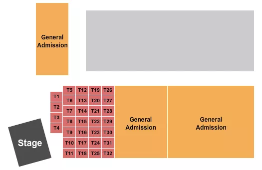 END STAGE TABLES GA 2 Seating Map Seating Chart