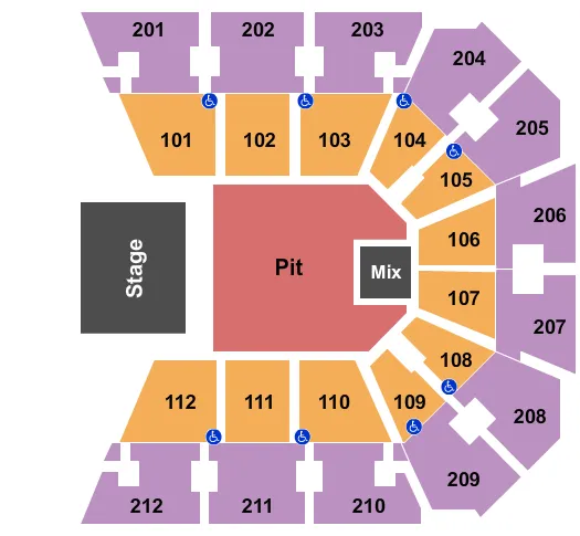 ENDSTAGE GA Seating Map Seating Chart