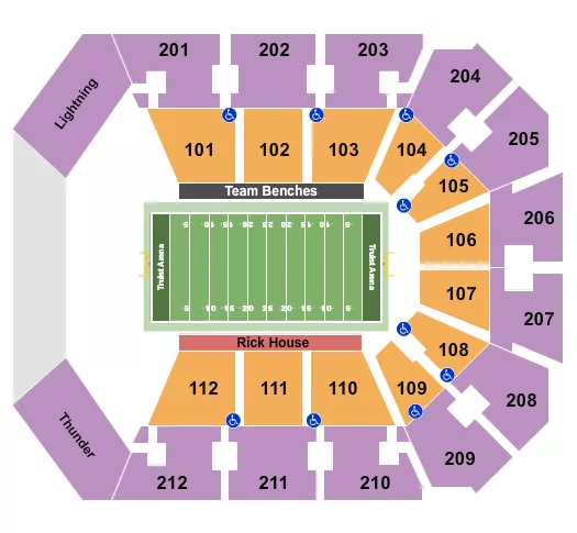 FOOTBALL Seating Map Seating Chart