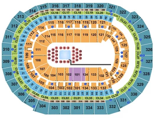 BKFC ICE WARS Seating Map Seating Chart