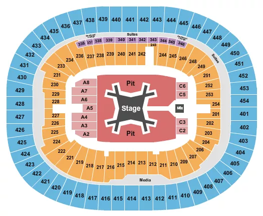 LUKE COMBS Seating Map Seating Chart