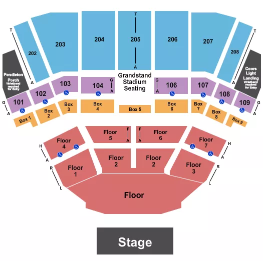 BECU LIVE AT NORTHERN QUEST RESORT CASINO ENDSTAGE GA FLR 4 Seating Map Seating Chart