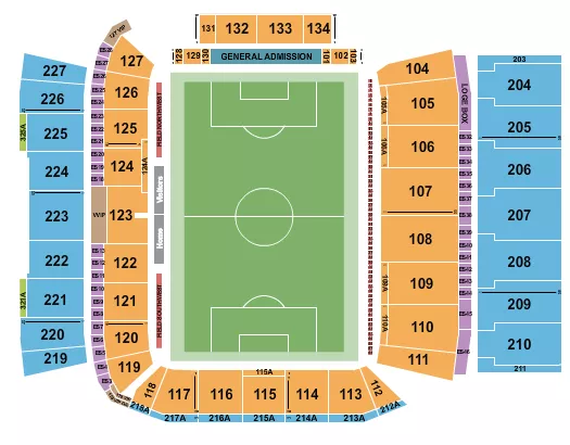 SOCCER 2 Seating Map Seating Chart