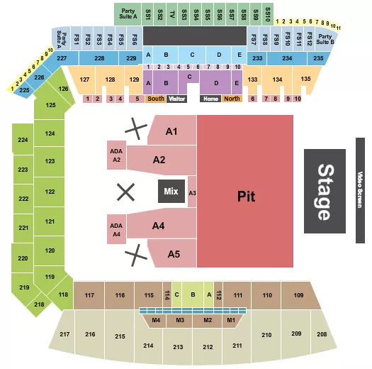IRON MAIDEN Seating Map Seating Chart