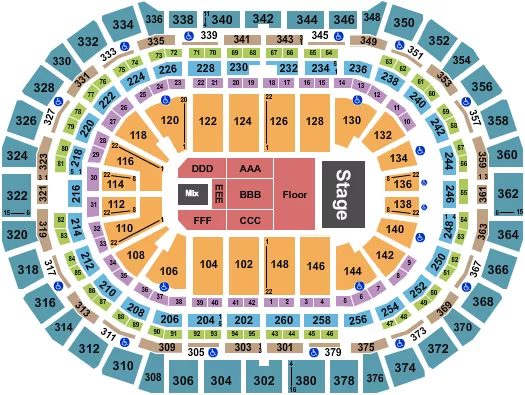 DANIEL CAESAR Seating Map Seating Chart