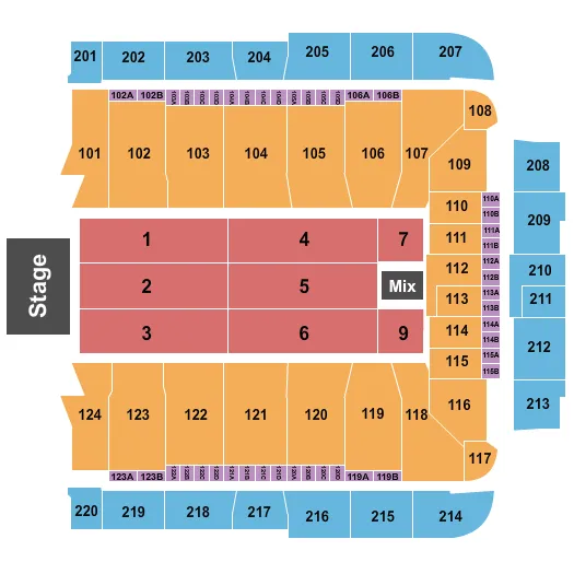 ENDSTAGE 1 Seating Map Seating Chart
