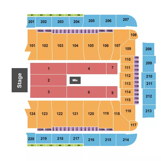 ENDSTAGE 2 Seating Map Seating Chart