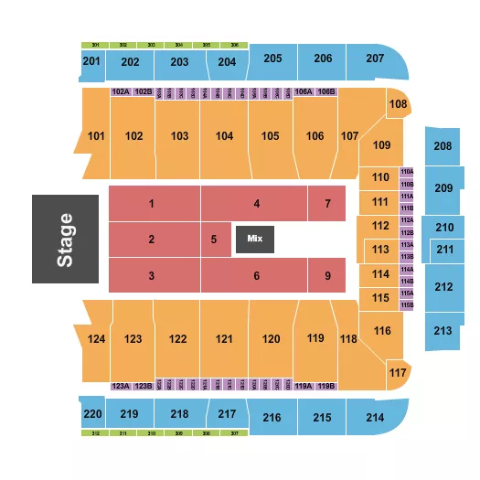ENDSTAGE 3 Seating Map Seating Chart