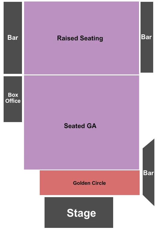 GC SEATED RAISED GA Seating Map Seating Chart