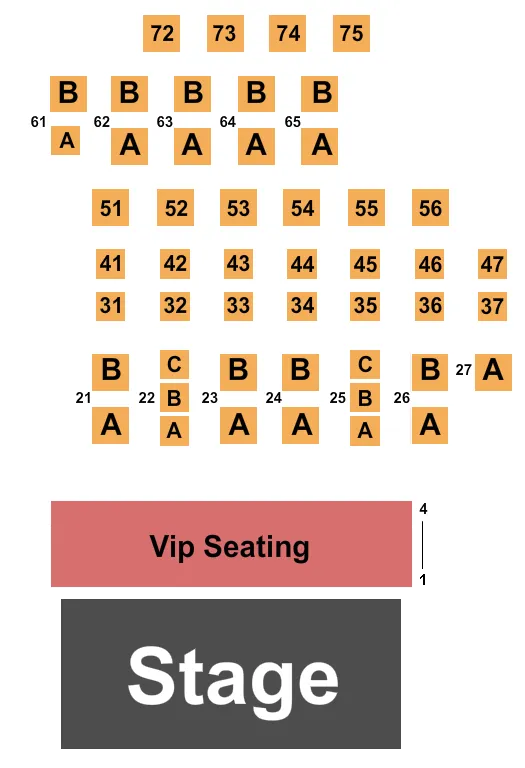 ENDSTAGE Seating Map Seating Chart