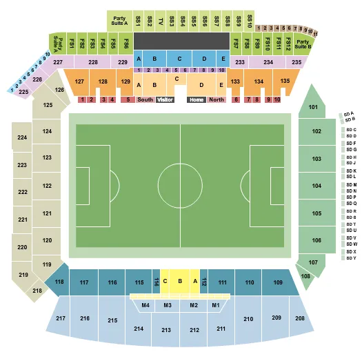 SOCCER 2 Seating Map Seating Chart