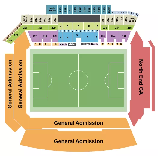SOCCER GA 2 Seating Map Seating Chart