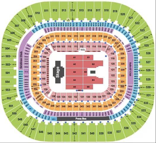 BILLY JOEL Seating Map Seating Chart