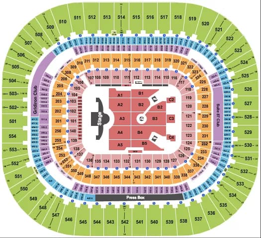 ED SHEERAN Seating Map Seating Chart