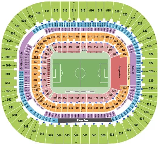 SOCCER 2 Seating Map Seating Chart