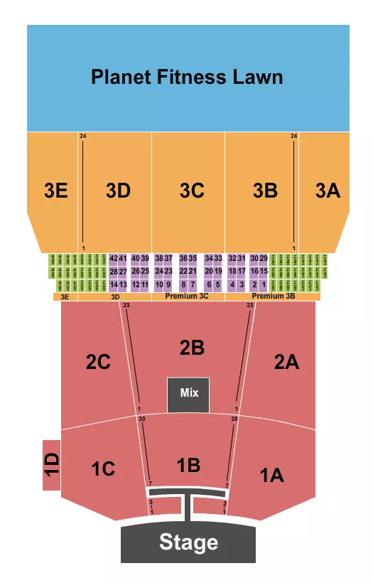 ENDSTAGE WITH CATWALK Seating Map Seating Chart