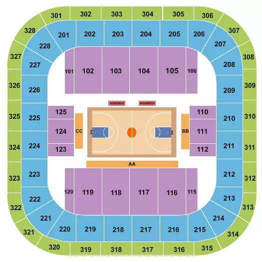 BASKETBALL Seating Map Seating Chart