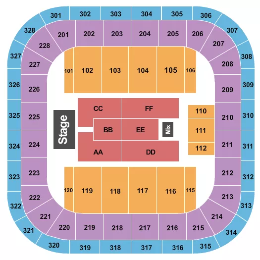 JEFF DUNHAM Seating Map Seating Chart