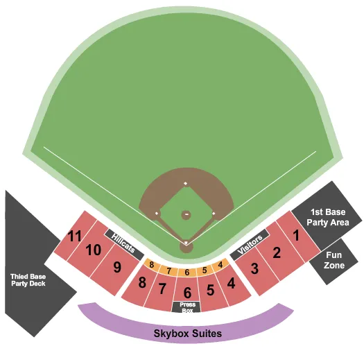 RONNIE ROBERTS CLASSIC Seating Map Seating Chart
