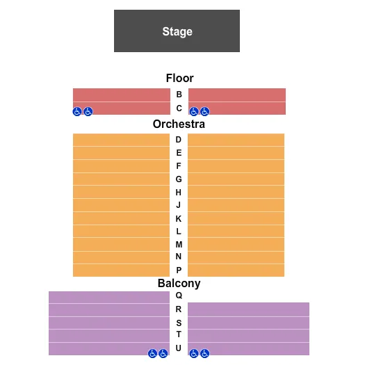 END STAGE Seating Map Seating Chart