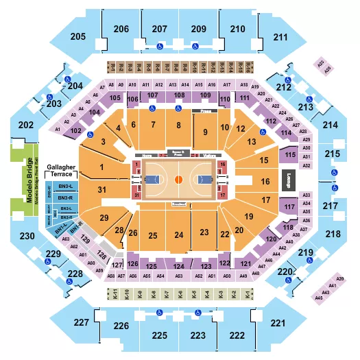 BASKETBALL UNRIVALED Seating Map Seating Chart