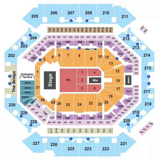 JOHNNY BLUE SKIES Seating Map Seating Chart