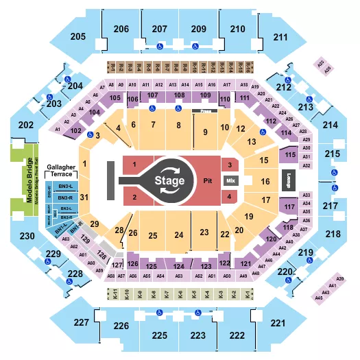 KACEY MUSGRAVES Seating Map Seating Chart