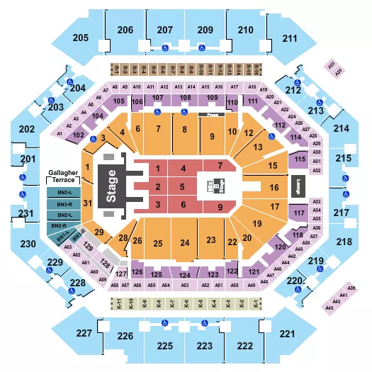 MANA Seating Map Seating Chart
