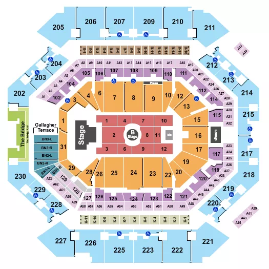 MELANIE MARTINEZ Seating Map Seating Chart
