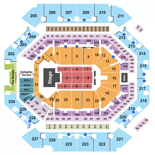 OMAR COURTZ Seating Map Seating Chart