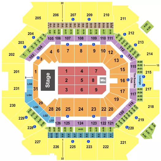 REGGAE LOVE FEST Seating Map Seating Chart