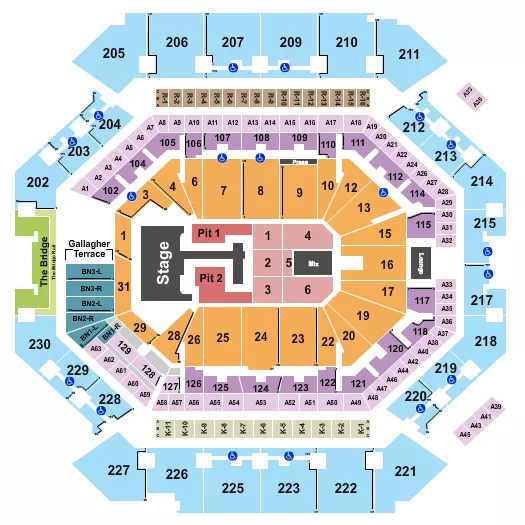 TEDDY SWIMS Seating Map Seating Chart