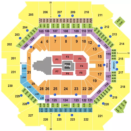 WWE Seating Map Seating Chart