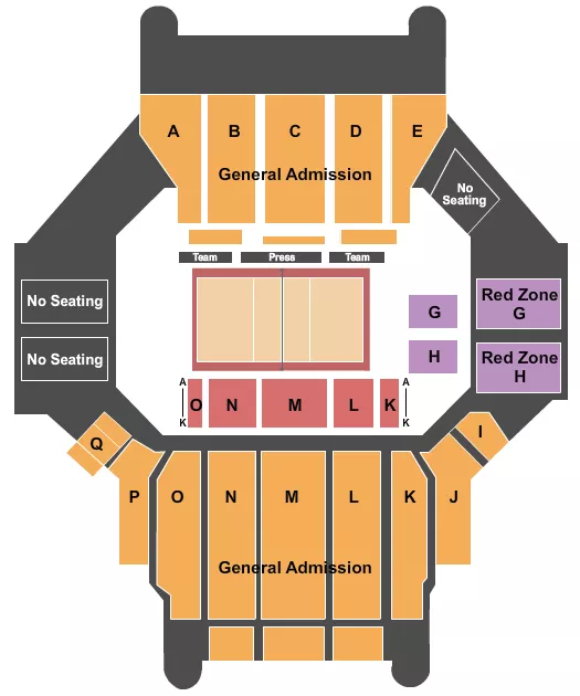 VOLLEYBALL Seating Map Seating Chart