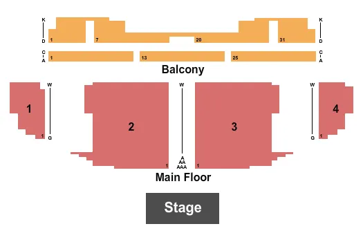 BARRYMORE THEATRE MADISON ENDSTAGE RESERVED Seating Map Seating Chart