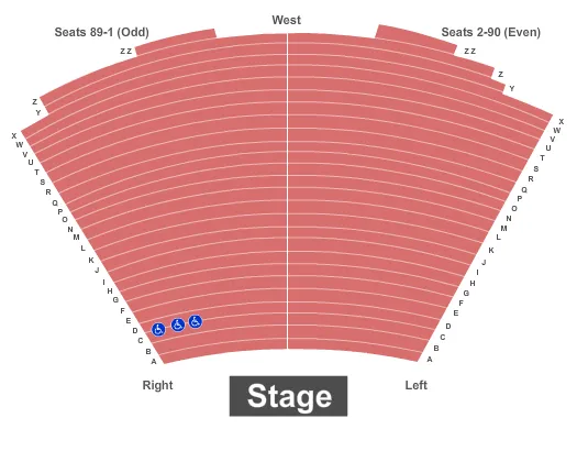 END STAGE Seating Map Seating Chart