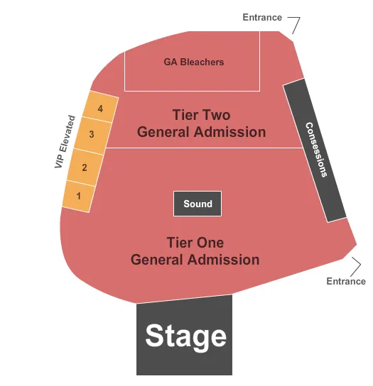 GA TIER BLCH VIP Seating Map Seating Chart