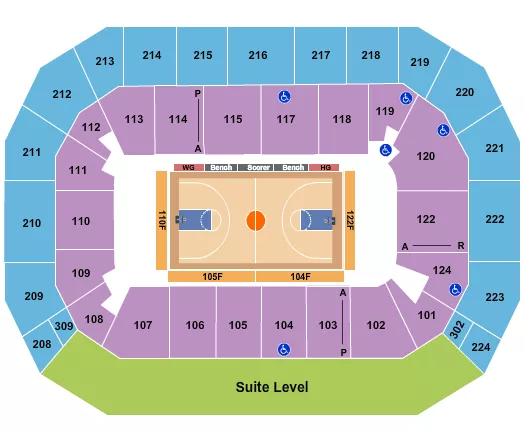 BASKETBALL GLOBETROTTERS Seating Map Seating Chart